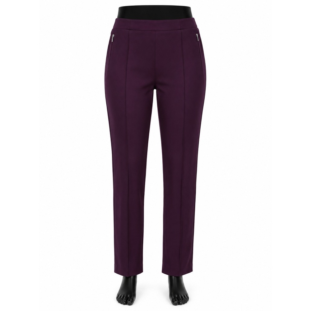 Calvin Klein Women's Size 16 Plum Purple Straight Leg Stretch Dress Pants